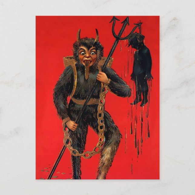 Carte Postale Krampus Déplaisant victorien (Devant)