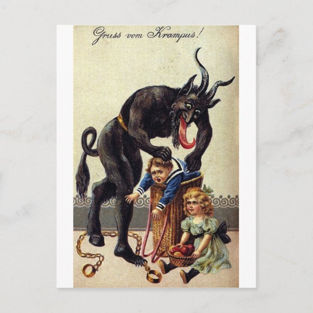 Carte Postale Krampus et son sac 2 (Devant)
