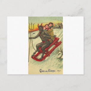 Carte Postale Krampus et son trident