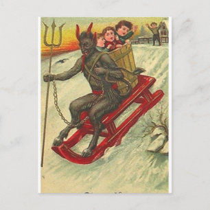 Carte Postale Krampus et son trident