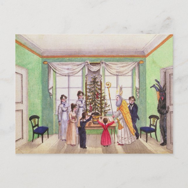 Carte Postale Krampus et St. Nicholas du journal de Carl (Devant)