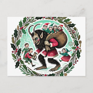 Carte Postale Krampus Noël