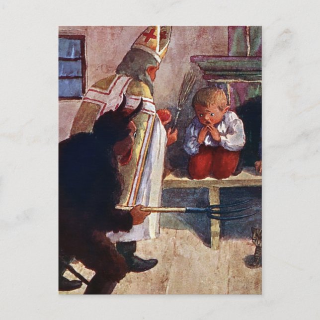 Carte Postale Krampus vintage (Devant)