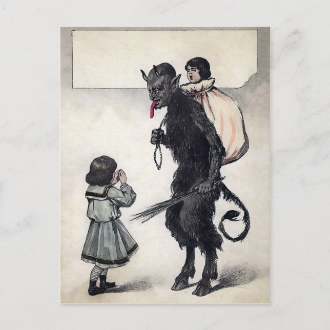 Carte Postale Krampus vintage (Devant)