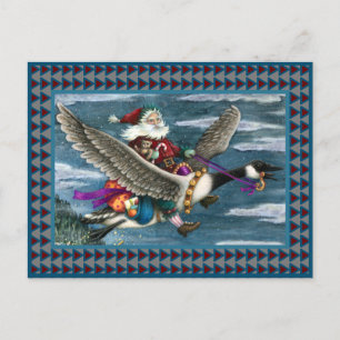 CARTE POSTALE KRIS KRINGLE ET LES JOUETS SUR LE CANADA GOOSE NOË
