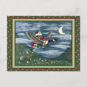 CARTE POSTALE KRIS KRINGLE ET LES JOUETS SUR LE CANADA GOOSE NOË