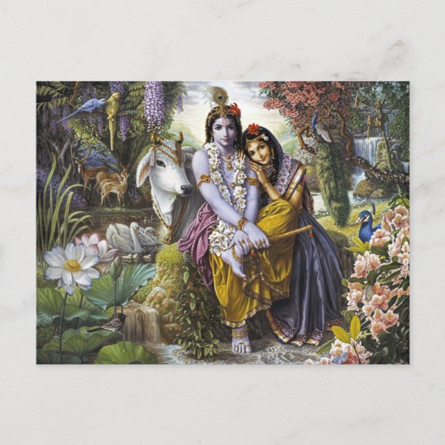Carte postale Krishna et Radha (Devant)