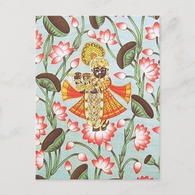 carte postale krishna pichwai (Devant)