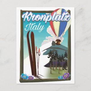 Carte Postale Kronplatz Italie poster de voyage ski