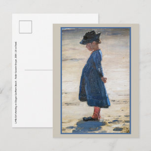Carte Postale Kroyer - Petite fille debout sur la plage de Skage