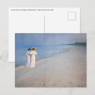Carte Postale Kroyer - Soirée d'été sur la plage de Skagen