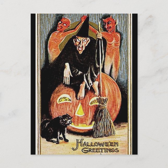 Carte Postale KRW Vintage Halloween Salutations (Devant)