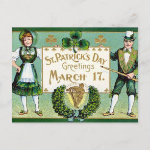 Carte Postale KRW Vintage St Patrick's Day