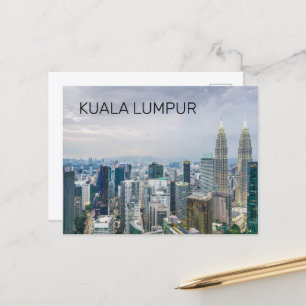 Carte Postale Kuala Lumpur Malaisie Skyline Souvenir Vintage