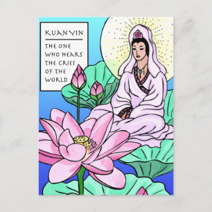 Carte Postale Kuan Yin, Quan Yin, entend vos prières