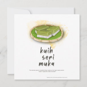 Carte postale Kuih Seri Muka Malaysia