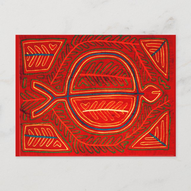 Carte Postale Kuna Mola Stingray (Devant)