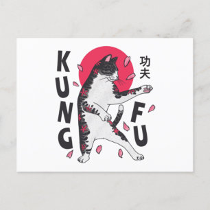 Carte Postale Kung Fu Cat