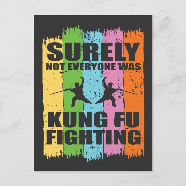 Carte Postale Kung Fu Fu Fighting Gift Funny Martial Arts Citati (Devant)