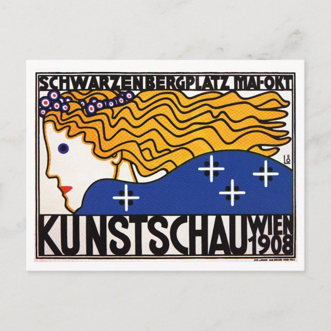 Carte postale : Kunstschau Wien par Loffler (Devant)