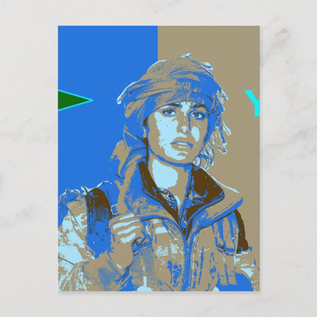 Carte Postale Kurde YPJ Fighter art 3 (Devant)