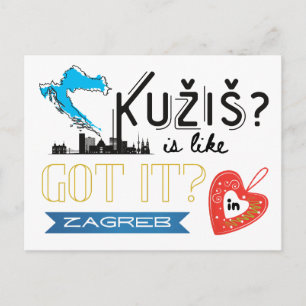 Carte Postale Kužiš? Zagreb Croatie