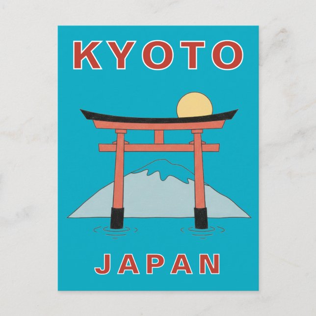 Carte Postale Kyoto Japan Torii Gate Minimalist Travel (Devant)
