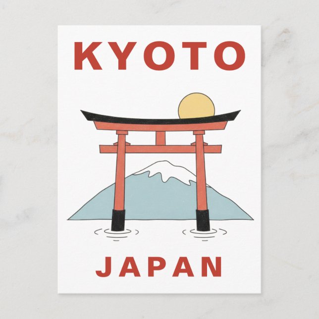 Carte Postale Kyoto Japan Torii Gate Minimalist Travel (Devant)
