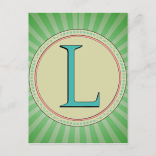 CARTE POSTALE L LETTRE DE MONOGRAMME