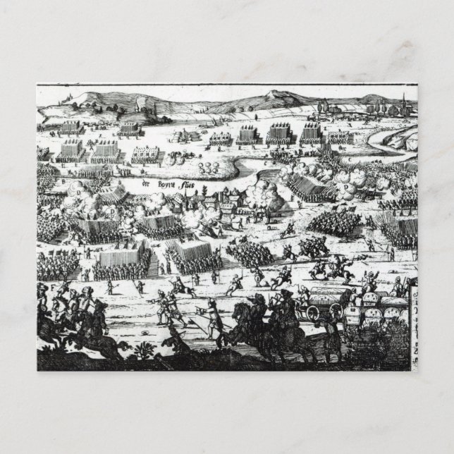 Carte Postale La bataille du Boyne, vers 1690 (Devant)