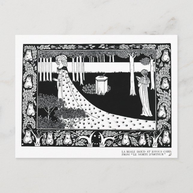 Carte Postale La Beale Isoud à Joyous Gard, illustration de ' (Devant)