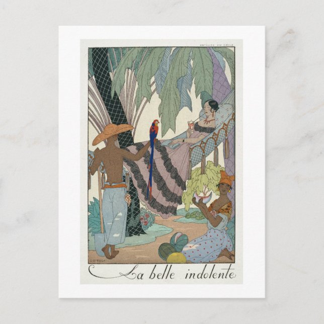 Carte Postale La beauté au ralenti (imprimé pochoir) (Devant)