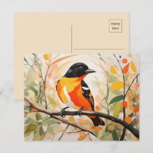 Carte Postale La beauté de la nature printanière Oiseau Baltimor