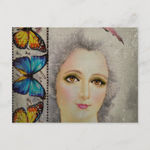 Carte Postale La beauté et les papillons
