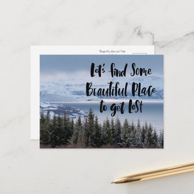 Carte Postale La beauté islandaise captivante (Devant/Arrière en situation)