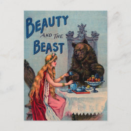 Carte Postale La beauté vintage et la bête