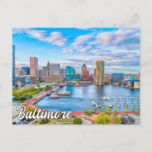 Carte Postale La belle Baltimore, Maryland, États-Unis