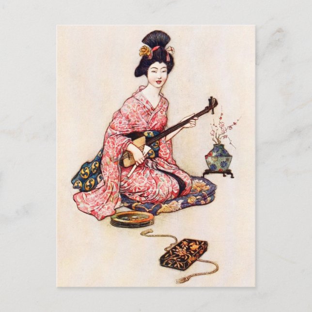 Carte Postale La Belle Danse de Yedo (Devant)