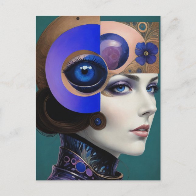 Carte Postale La belle femme Abstraite (Devant)