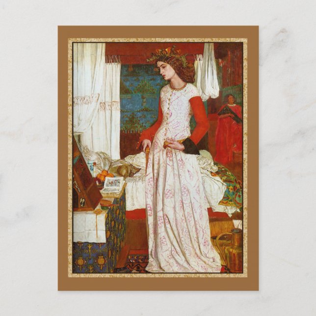 Carte Postale La Belle Iseult ~ William Morris (Devant)