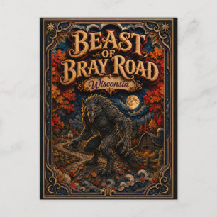 Carte Postale La Bête de Bray Road Wisconsin Popcut Legends