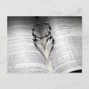 Carte Postale La Bible chrétienne amour coeur inspirateur religi