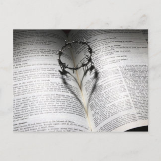 Carte Postale La Bible chrétienne amour coeur inspirateur religi