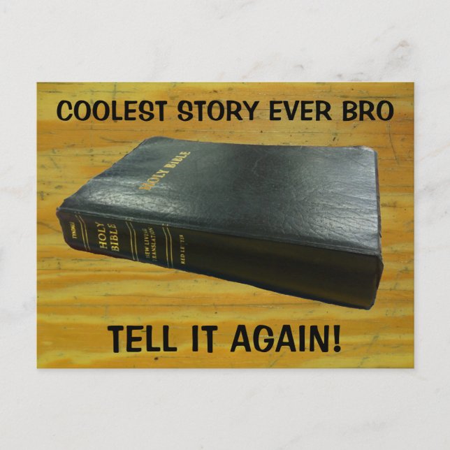 Carte Postale La Bible, histoire cool Bro (Devant)