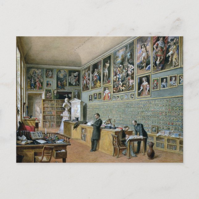 Carte Postale La bibliothèque (Devant)