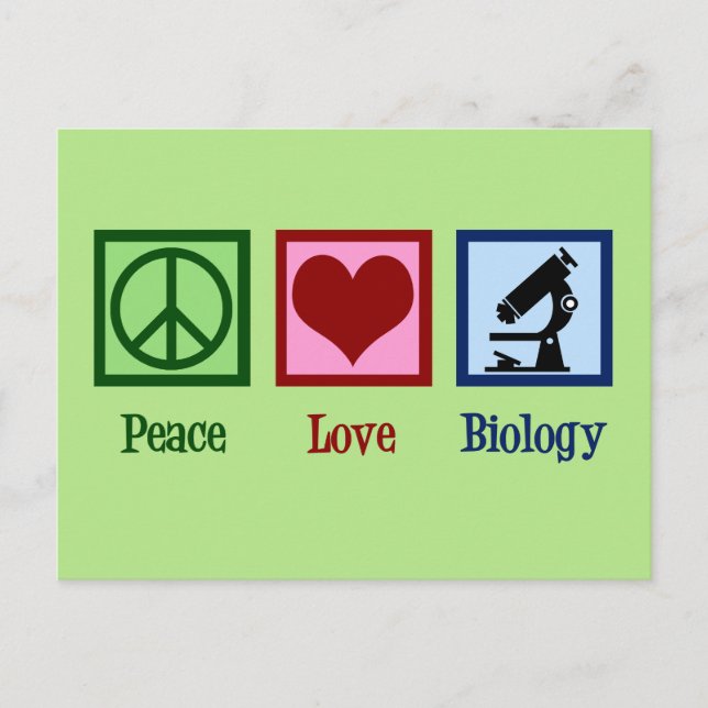 Carte Postale La biologie de l'amour pour la paix (Devant)