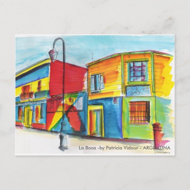 Carte Postale La Boca - par Patricia Vidour - ARGENTINE (Devant)