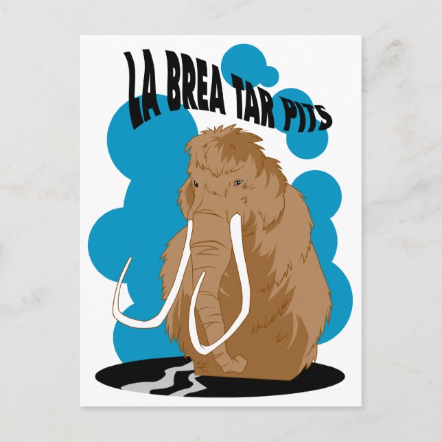 Carte Postale La Brea Tar Pits Mammoth (Devant)