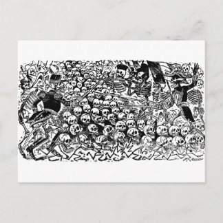Carte Postale La Calavera Revuelta par José Guadalupe Posada