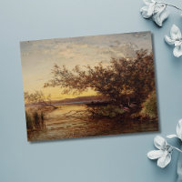 La Camargue, Coucher De Soleil - Félix Ziem